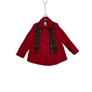 Craft Barrow womens Coat Red size 1X with Scarf New With Tags